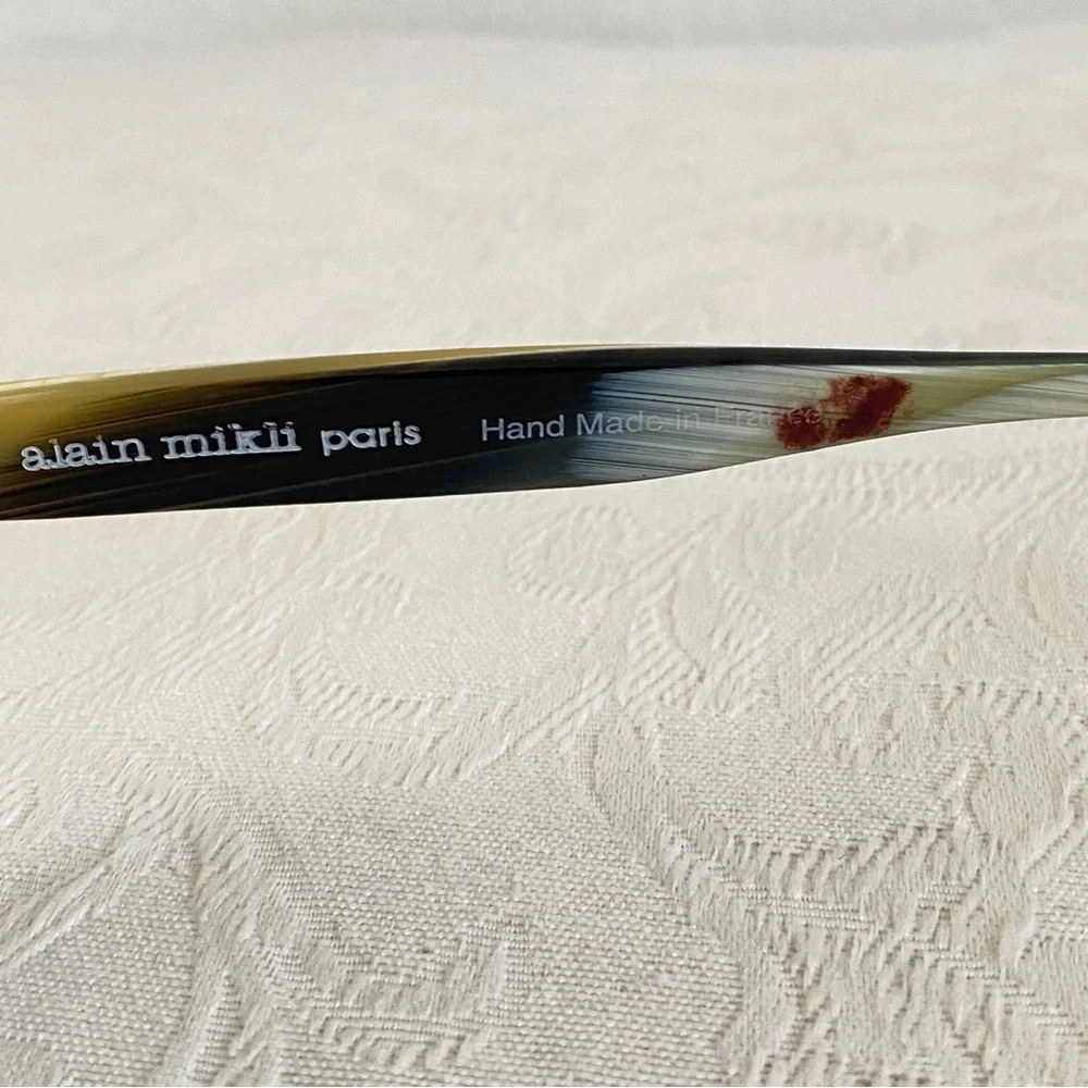 Alain Mikli black beige acetate tinted lenses sunglasses